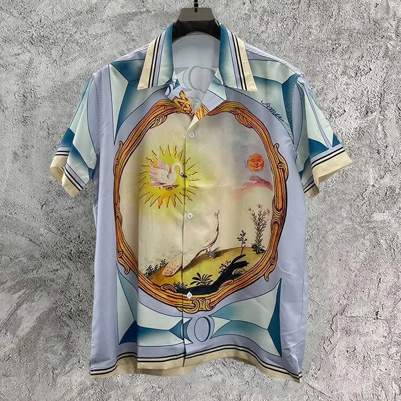 Męskie koszule 2023 Letnia hawajska koszula męska roślina streetwearu Drukuj plaż