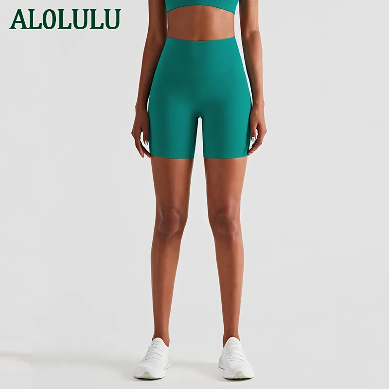 AL0LULU Yoga-Hose, hohe Taille, enge Sport-Shorts, drei Punkte, Fitness-Shorts für Damen