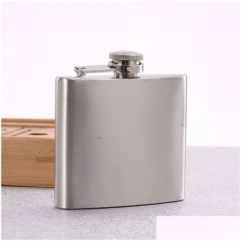 Hip Flasks Stainless Steel Pocket Mini Flask Alcohol Whiskey Liquor Screw Cap 4/10/18 Oz Outdoor Portable Wine Bottles Vf1322 Drop D Dh3Gs