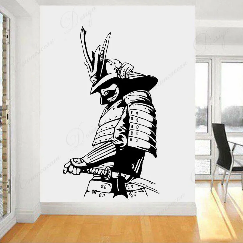 Japanese Samurai & Asian Warrior Sword Pirate Wall Stickers Removable Vinyl  Mural For Home Decor & Living Room 4364 230714 From Powerstore10, $8.69