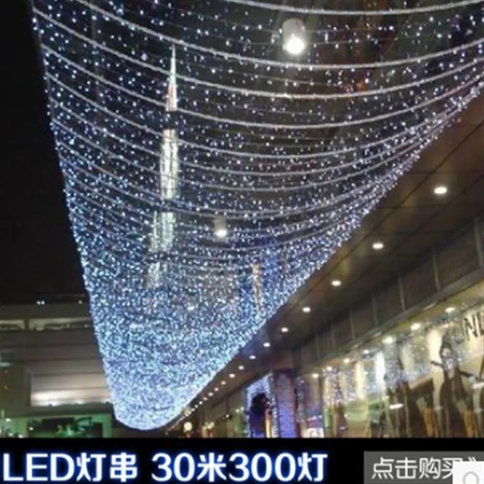 Color waterproof outdoor LED lights string of colored lights flash lamps chandeliers 30M 300LED rope whole242w