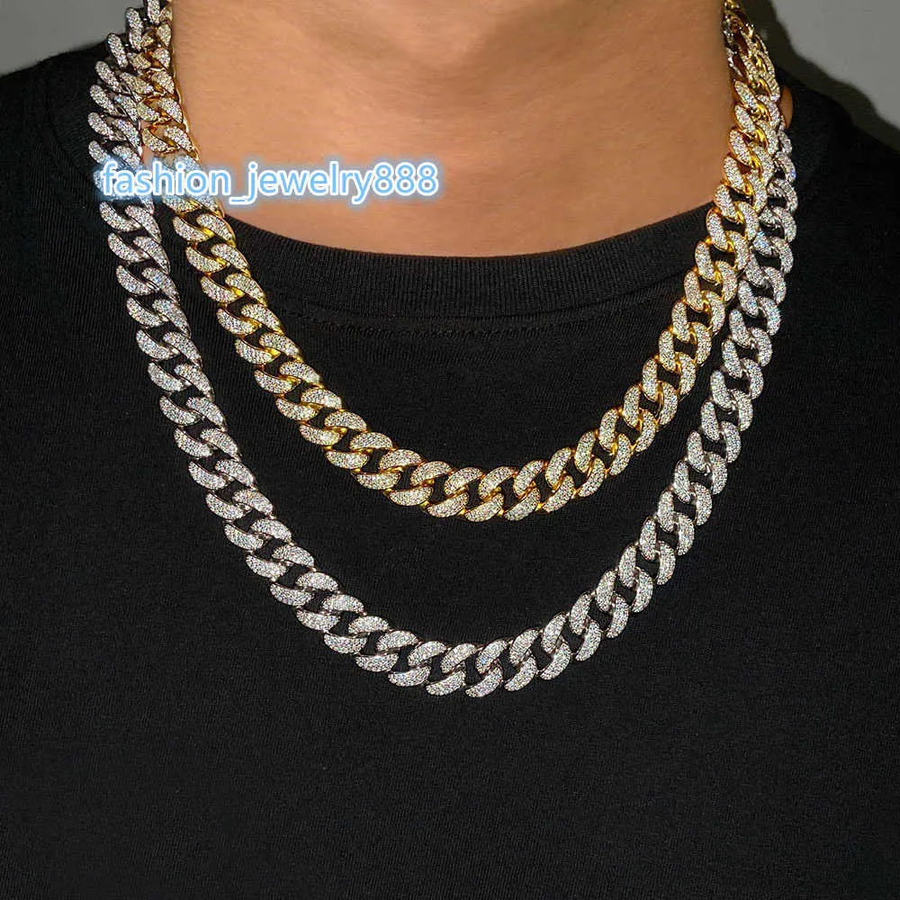 Strands Strings Hip hop Cuban chain Moissanite S925 silver simple fashion trend Cuban Chain Moissanite necklace