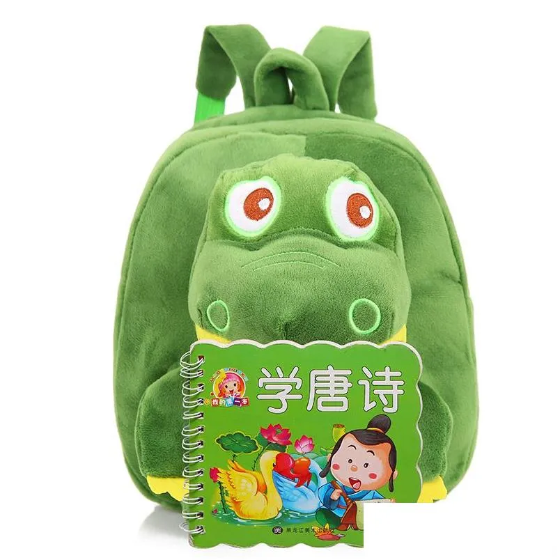 Bolsas de almacenamiento 5 colores Bebé Lindo Dinosaurio Mochila de felpa Niños Dibujos animados Muñeco de peluche Niños Garten Escuela Dh1268 Entrega de la gota Inicio G Dhzvj