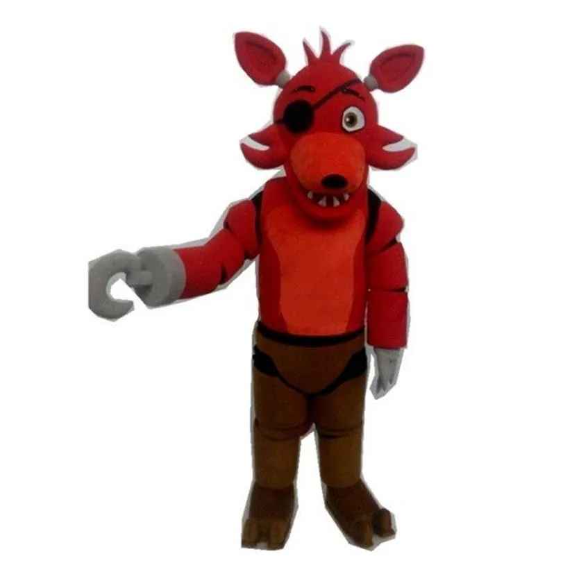 2019 Factory Direct Five Nights w Freddy's FNAf Creepy Toy Red Foxy Mascot Costume Suit Halloween Boże Narodzenie DR2457