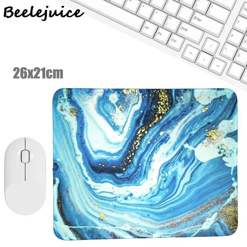 Mousepad de estilo nórdico de mármore azul água para jogos, computador portátil, mesa, mouse, descanso de pulso, mesa, acessórios de mesa