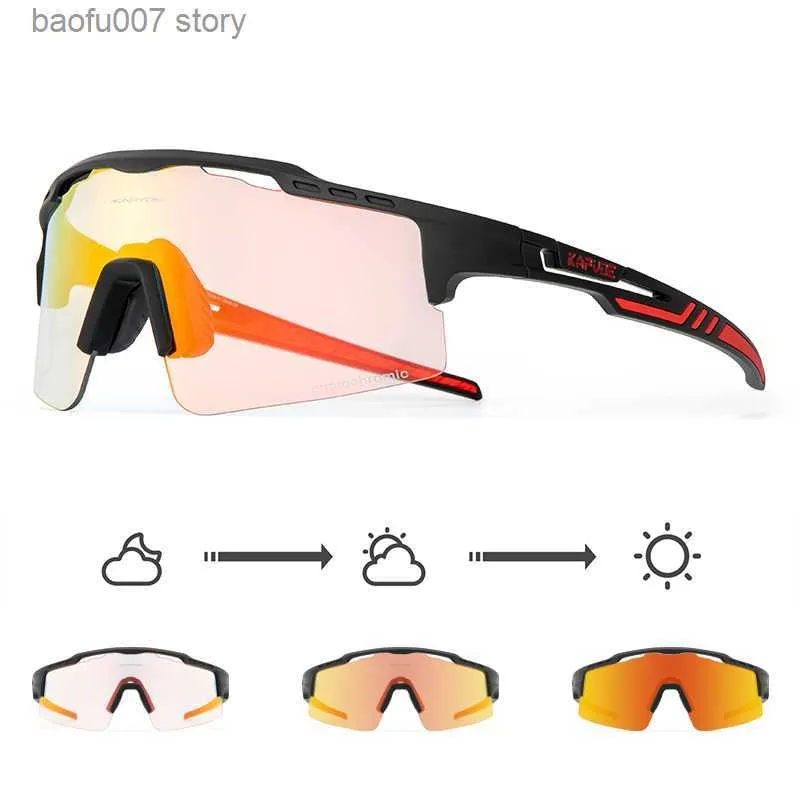 Sunglasses New Kapvoe Photochromism Bicycle Sunglasses For Men