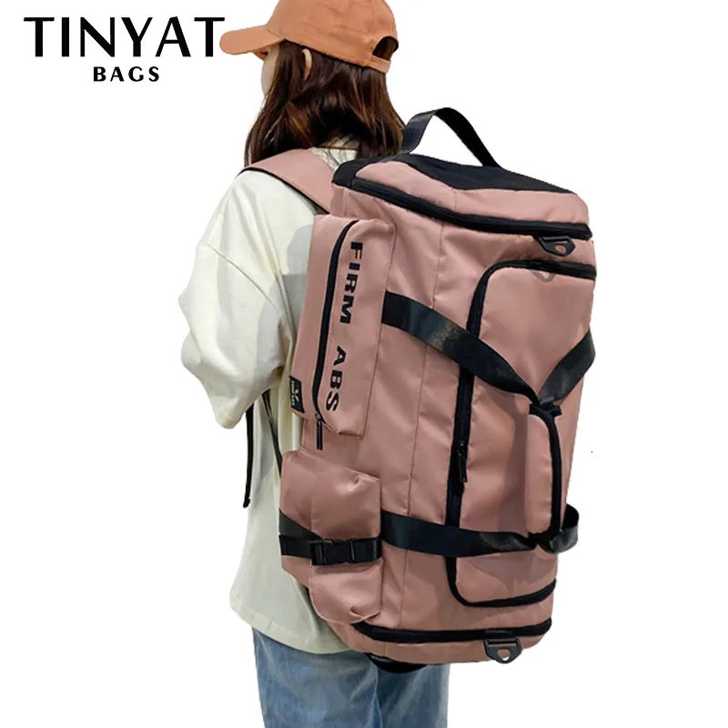 Duffel Bags TINYAT Large Capacity Womens Travel Backpack Weekend Travel Bag Ladies Sports Yoga Luggage Bags Multifunction Duffle Crossbody 230714 From 32 13 DHgate