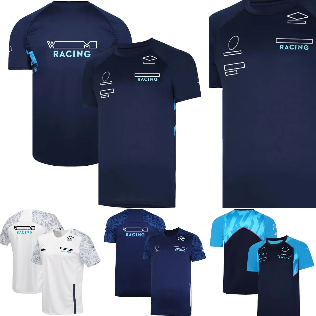 2022-2023 T-shirt F1 T-shirt pilote de Formule 1 Maillot de sport de course à manches courtes Fans de course d'été T-shirts T-shirt décontracté à col rond pour hommes