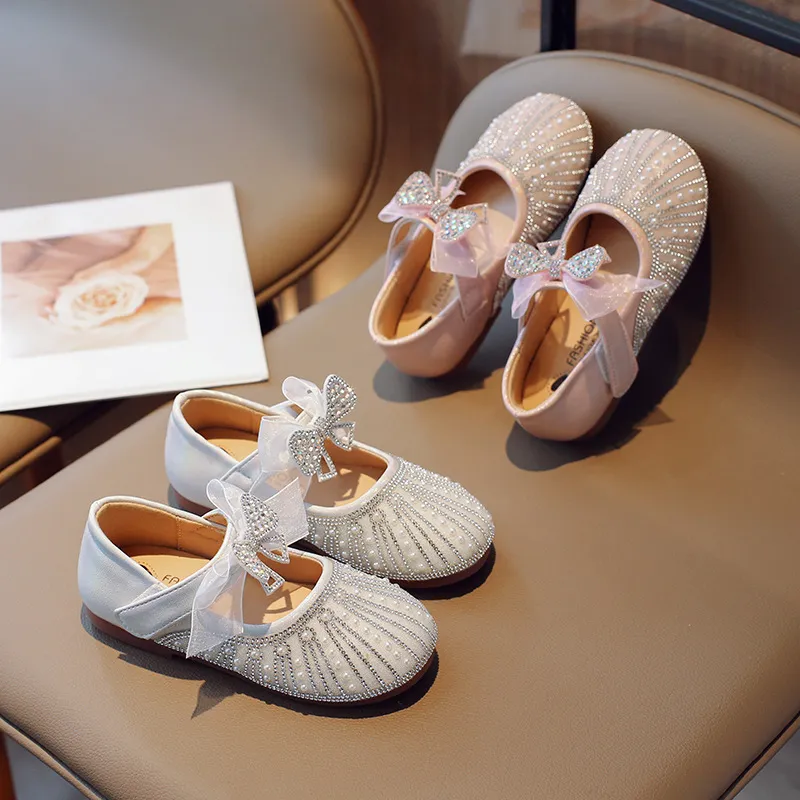 Save Big on Bulk Kids Shoes For Girls Sandals Kids Girls Shoes  Spring/Autumn Children Shoes Girl Bowknot Princess Flat Shoe Pearl Sequin  Sandals Kids