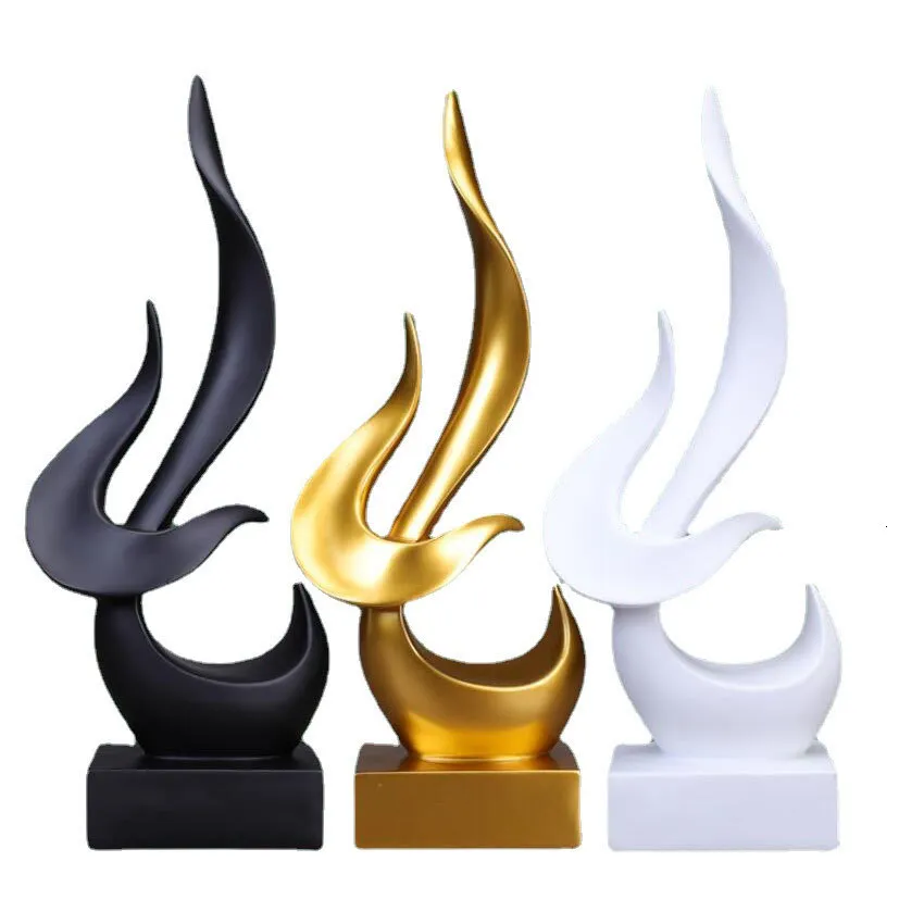 Dekorativa föremål Figurer Europeiska stil Creative Flame Decorative Objects Desktop Orange Abstract Minimalist Status Harts Sculpture Art Figurer 230714