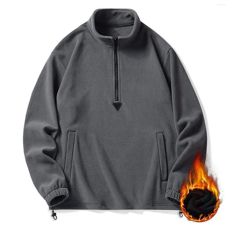 Herren-Kapuzenpullover, langärmelig, einfarbig, Fleece, Rollkragenpullover, Herren-Oberteile, State Skeleton Thermal