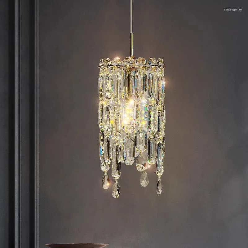Żyrandole nowoczesne kryształowy żyrandol do jadalni luksusowy złoty wystrój domu wiszące światło oprawy wyspa LED Cristal Luster