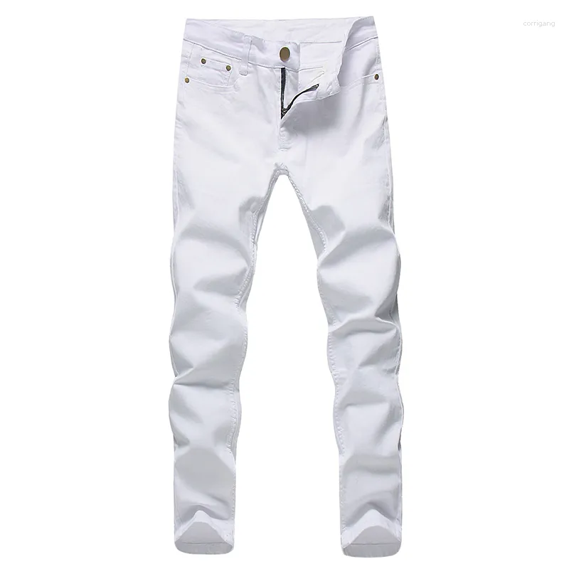 Jeans Masculino 2023 Calça Masculina Stretch Moda Calça Jeans Branca Para Masculino Primavera e Outono Calça Retrô Tamanho Casual 27-36