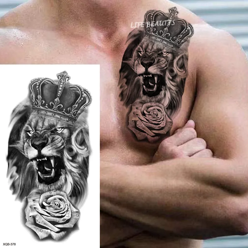 Temporäre Tattoos 100 Stück Löwe, Tiger und Schlange, wasserfest, temporäre  Tattoo-Aufkleber, Großhandel, Rose, Glitzer, Körperkunst, Arm, sexy