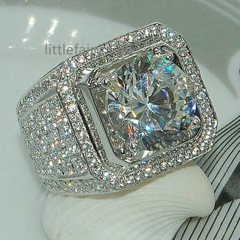 Hot Selling Fashion Full Diamond Wedding Ring Engagement Rings for Men Jewelry