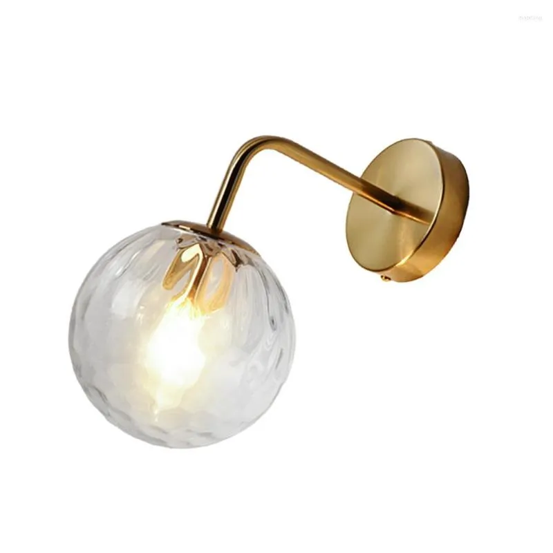 Wall Lamp Light Glass Ball Clear Night-light Fixtures Home Decoration For Indoor Bedroom Bathroom Kitchen Corridor