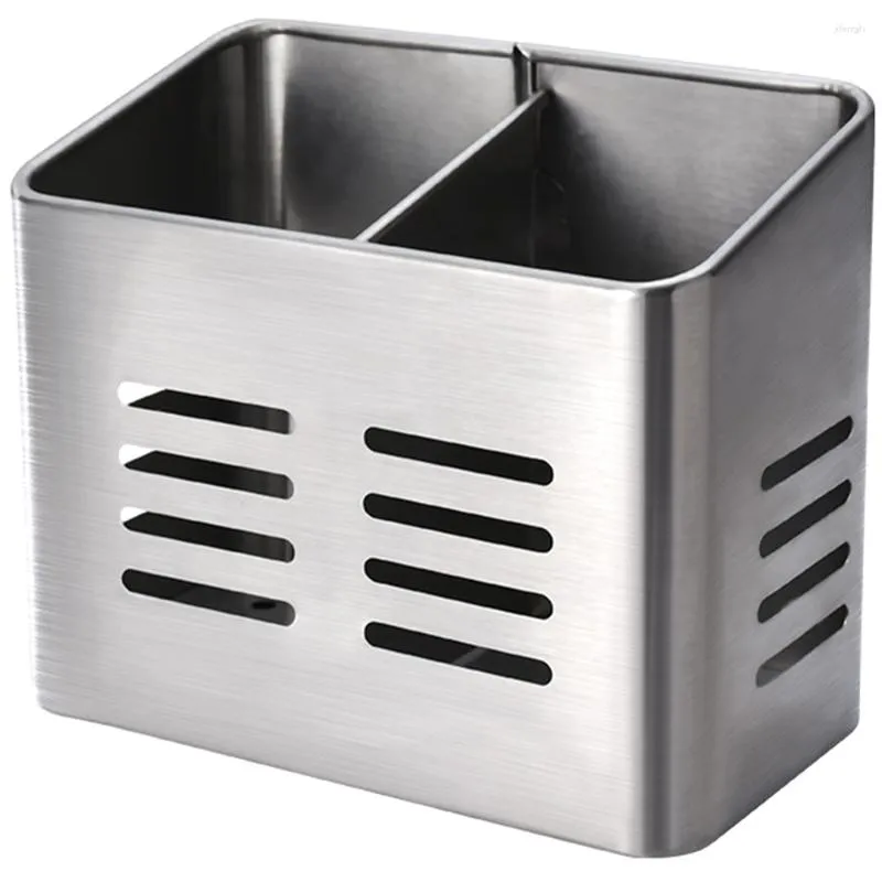 Storage Bottles Cutlery Container Desktop Stand Metal Chopsticks Holder Spoon Stainless Steel Kitchen Utensils Bucket