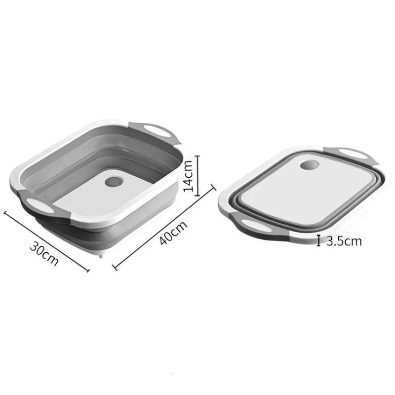 Lot De 3 Bacs Pliables - Lavabo Portable Ou Bac à Vaisselle - 10,2 L - Gris