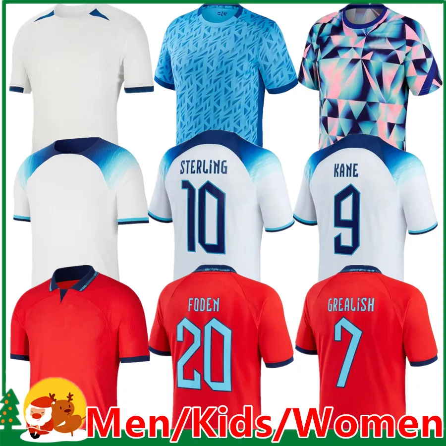2023 İngiltere Futbol Formaları Kane Rashford Grealish Sterling Mount Foden Saka 23 24 Çocuk Kadın / Çocuk Kiti Milli Takım Spor Futbol Gömlek