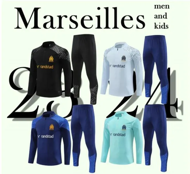 Mejor Precio En A Granel 23/24 MarsEiLLes Fans Player Version Hommes Enfants  Maillot De Foot Kits Ensembles AUBAMEYA Home Loin 3ème Maillots De Football  VERETOUT MBEMBA Maillot OM Enfant Maillots De Football