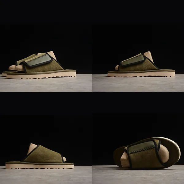 Frosted Leather Adda Slippers For Men With Thick Soles Fashionable And ...