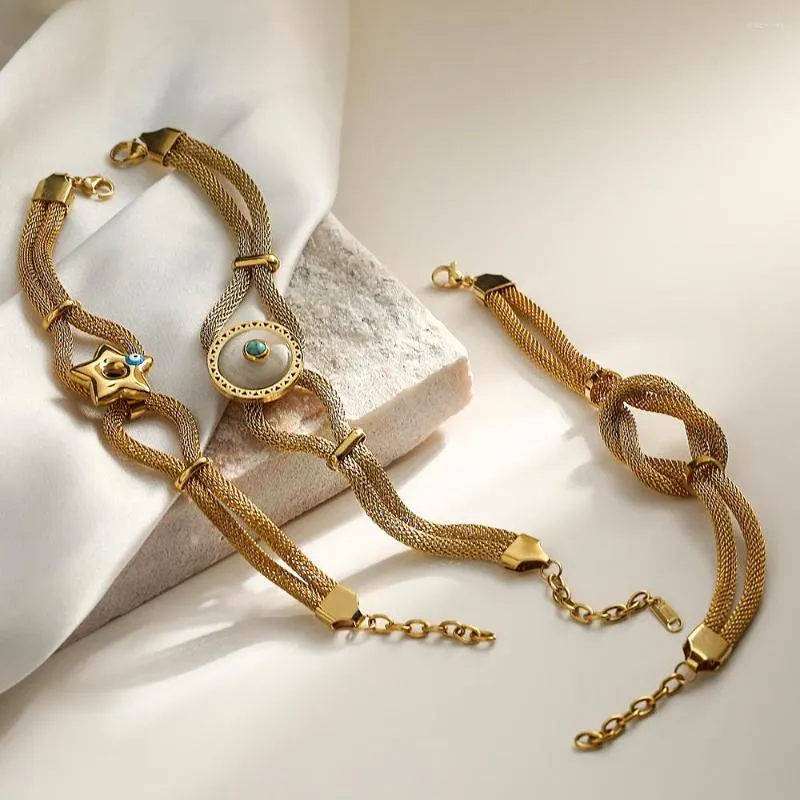 Bransoletki Bracelets Mafisar 316L Złota złota łańcuchy kolorów Bransoletka dla kobiet moda Wysokiej jakości osobowość biżuteria na nadgarstek