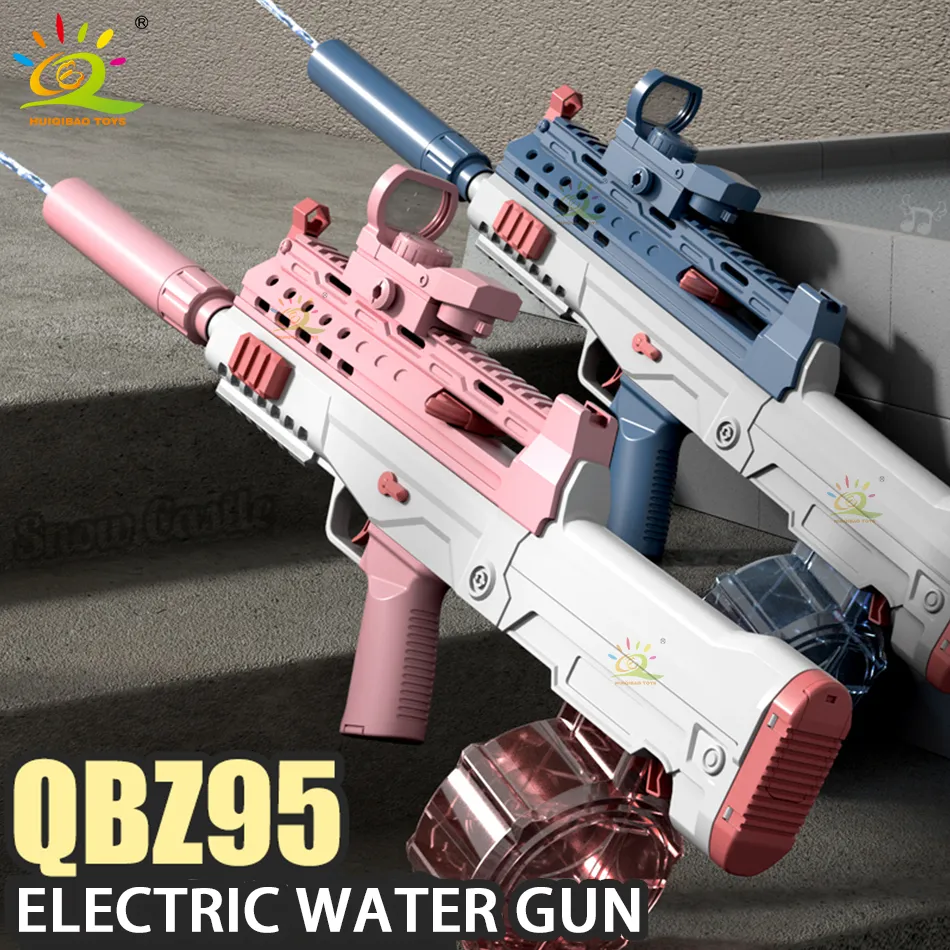 Gun Toys Huiqiabo QBZ95 Summer Automatyczne elektryczne fantasy Water Storage Pistolet Portable Children plaż