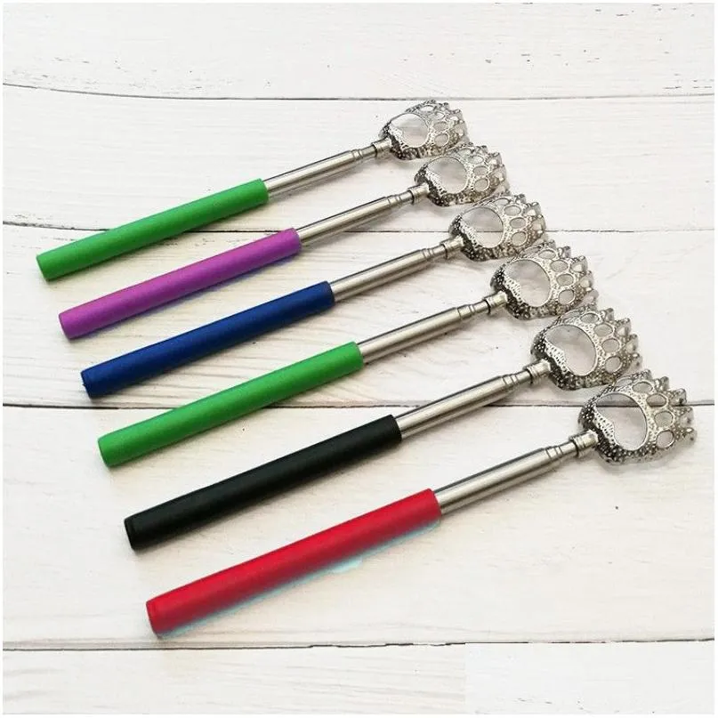 Other Household Sundries Metal Stainless Steel Back Scratcher Hollowed Out Design Bear Claw Scratchers Telescopic Home Supplies 1 56 Dhzqw