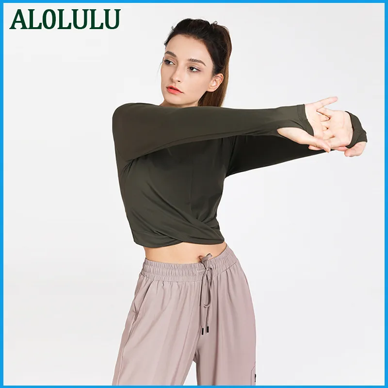 Al0lulu йога Топ женский дышащий хрустящий йога одежда для отдыха Fashion Sports Leisure Fitnes