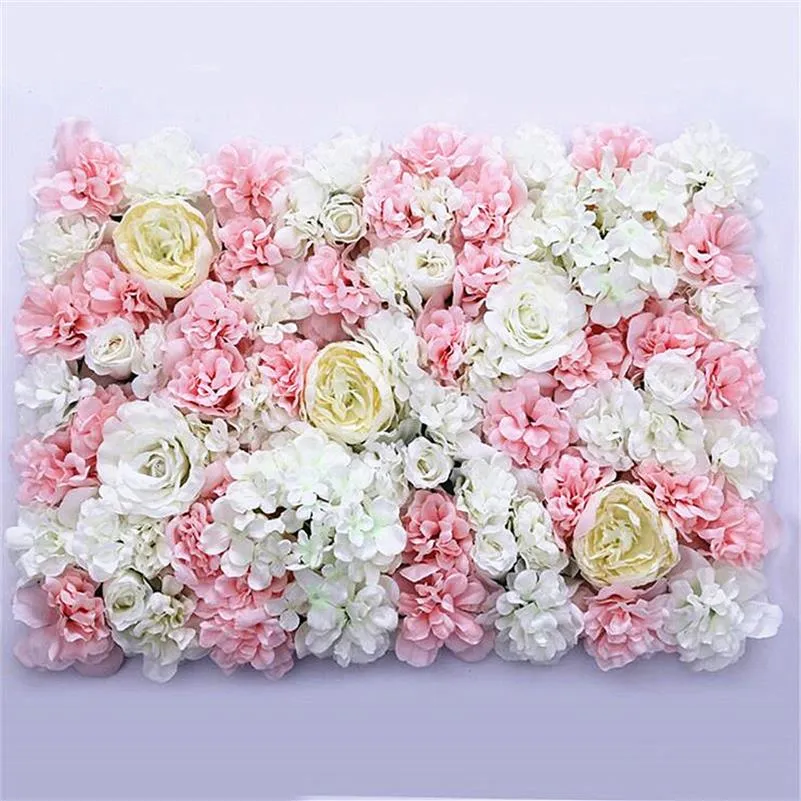40x60 cm Kunstmatige Bloem wanddecoratie Road Lead bloemen nep Hydrangea Peony Rose Bloem voor Bruiloft Boog decor flores krans295p