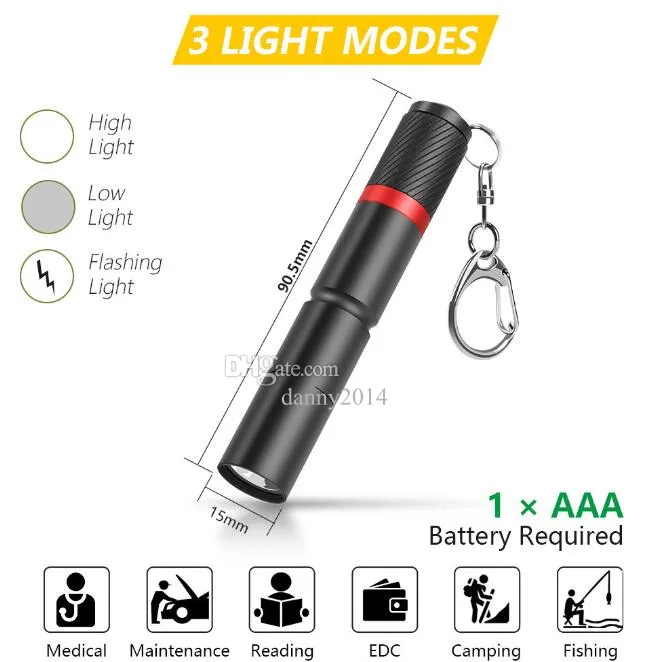 LED Medical Penlight Outdoor Emergency Alluminio Torcia Pen Lights Mini Torcia Penlight con clip Torcia tascabile per infermiere