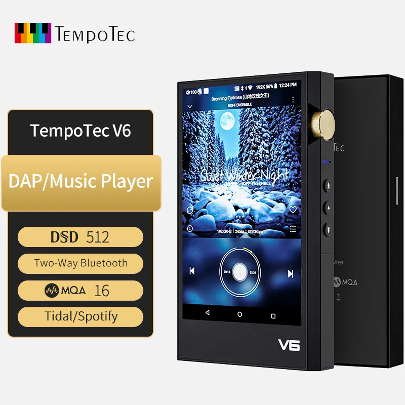 TempoTec V6 DAP Android HIFI Music Player Portable Telefunken Mp4 Player  With Dual AK4493SEQ DAC, DSD512, WIFII, TwoWay Bluetooth, MQA, TIDAL, And  Spotify Support From Zuo04, $407.94