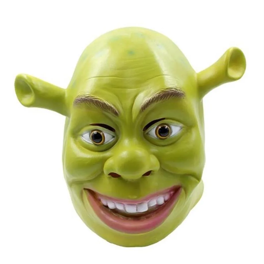 Máscara de Halloween Cosplay decoração Máscaras Shrek Carnaval de férias Festa interessante brinquedo de látex de alta qualidade Prop presente de Halloween 200929248V