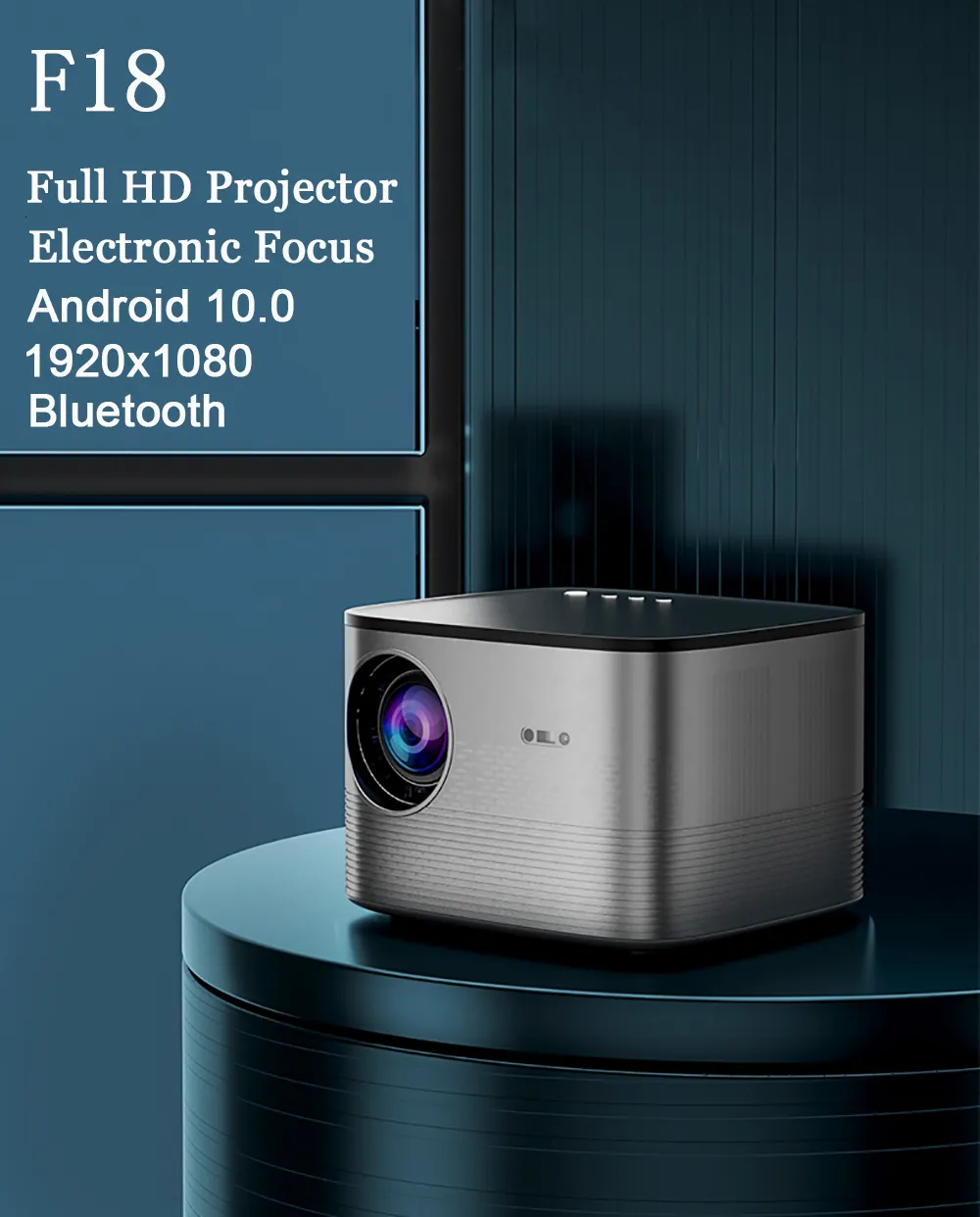 Mini proyector portátil Bluetooth WiFi hogar exterior pantalla inalámbrica  DLP proyector de bolsillo para Android enchufe de EE. UU.