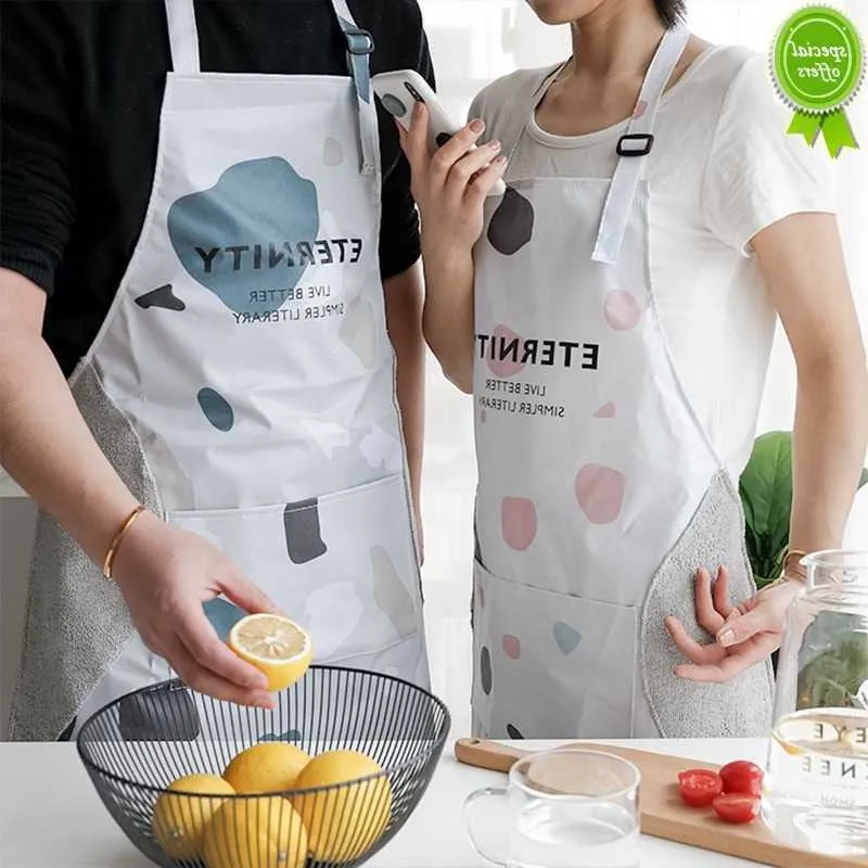 Yeni su geçirmez PVC Önlükler Hanehalkı Barbekü Pişirme Biber Mutfak Önlükleri Kadınlar Yemek Restoran Önlük Temizlik Araçları