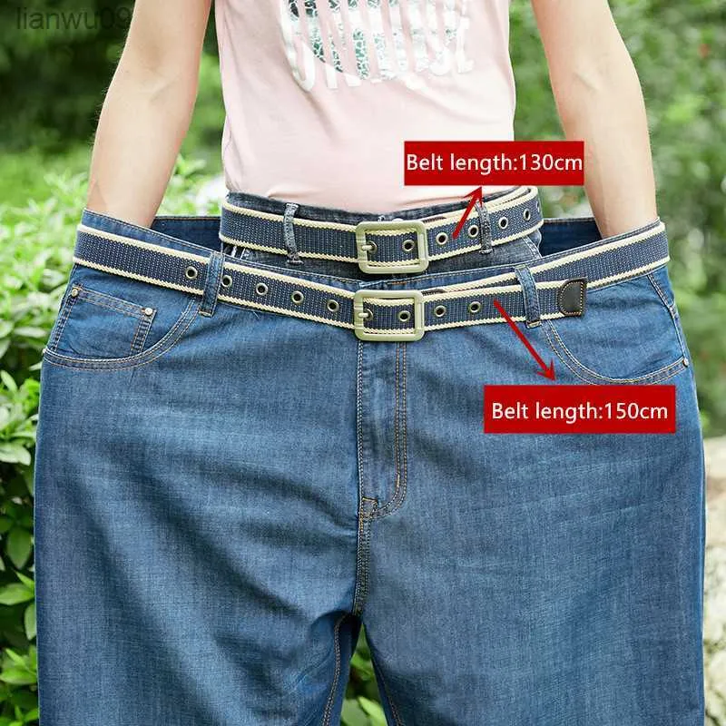 Extra Super Long Casual Men Belt 150 cm płócienne młodzi ludzie Streetwear taktyczne rozrzedzenie de Mujer męskie pinowe spusty spustowe