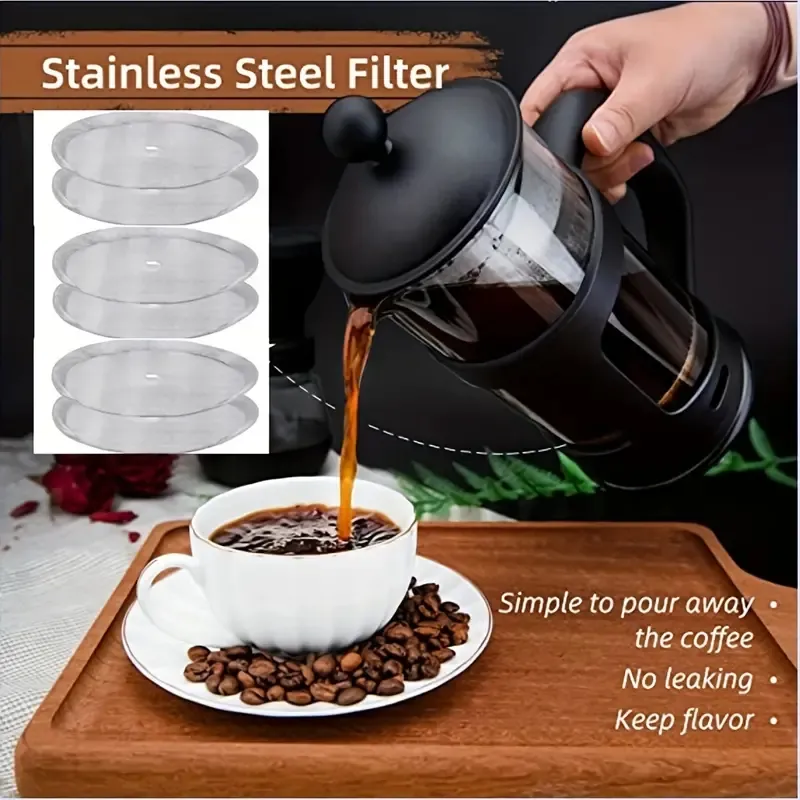 1pc 34oz koffiepers met 6 filters, perfect voor koffieliefhebbers geschenken ochtendkoffie, maximale smaak koffiebrouwer met roestvrijstalen filter, 1000ml, zwart