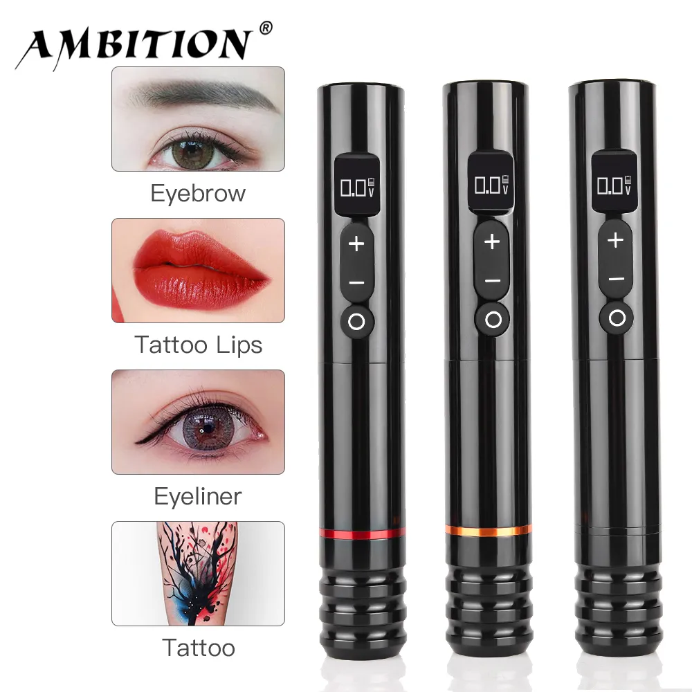 Tatueringsmaskin T-Rex 3,5 mm trådlös tatueringsmaskin Pen Permanent Makeup Eyeliner Lipstick Tool för professionella ögonbrynen och hårbotten Nybörjare Tatuering Set 230715