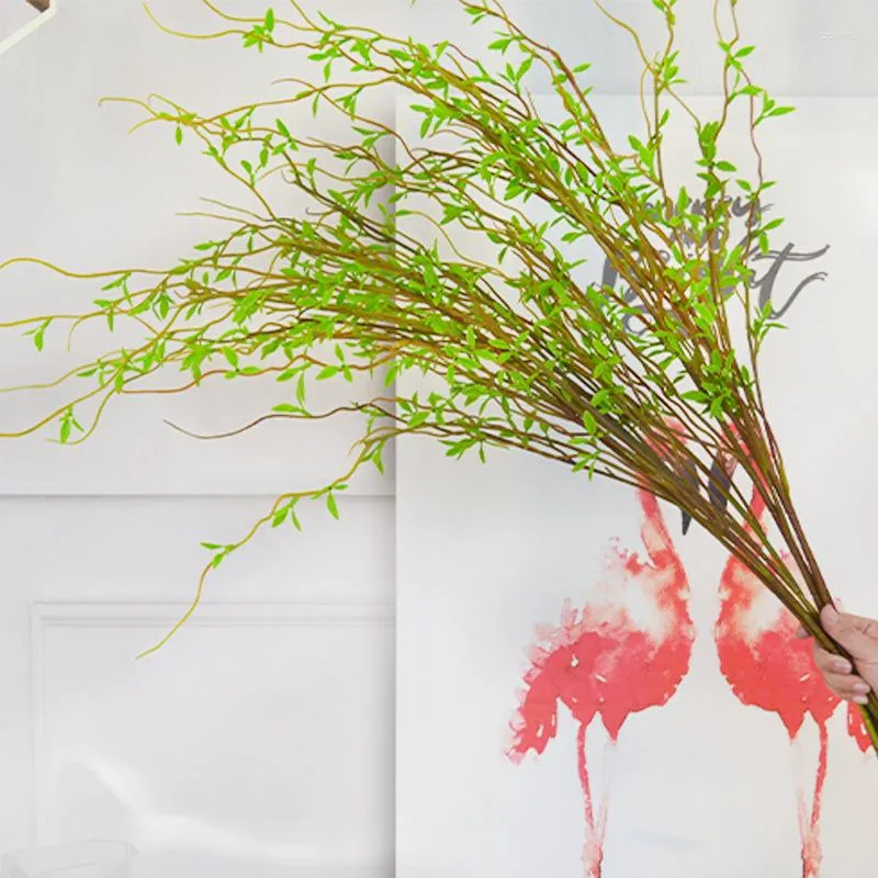 装飾的な花シミュレートされた植物緑のプラスチック長い枝の芽