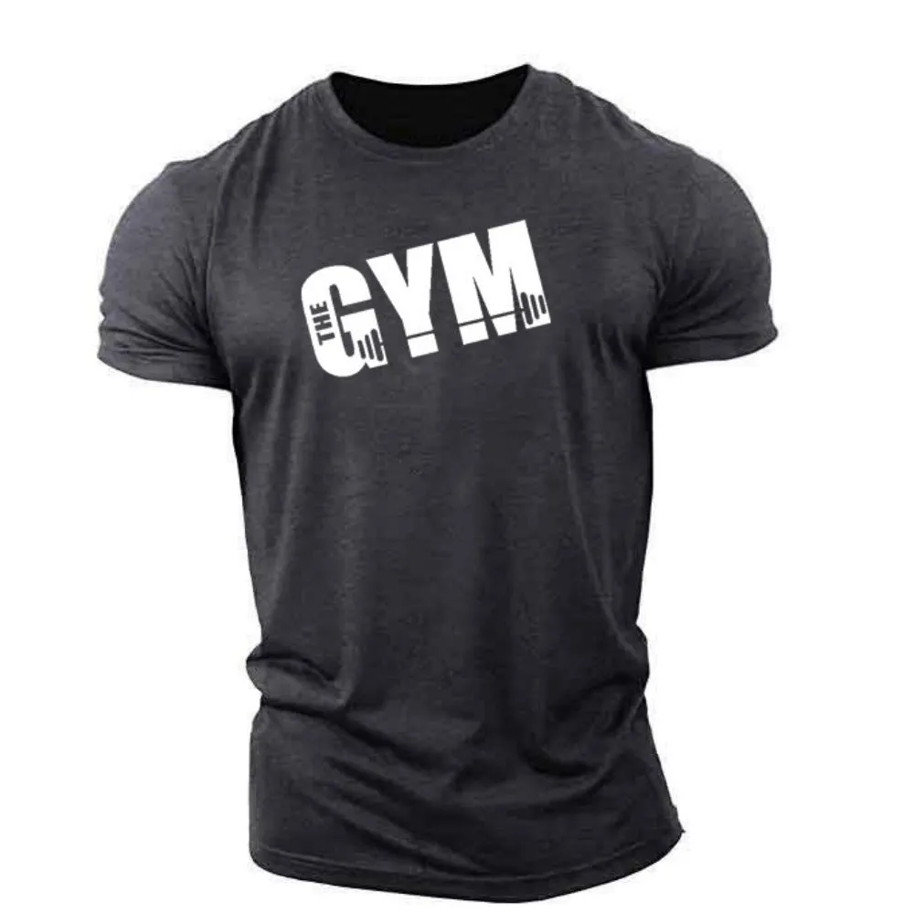 Fitness hommes T-shirt 3d GYM Muscle motif hauts surdimensionné respirant sport à manches courtes mode Polyester séchage rapide hommes t-shirts