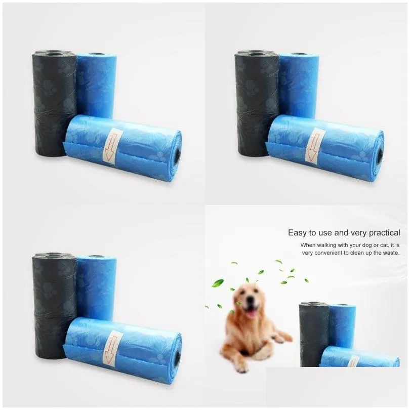 Dog Carrier 15Pcs Practical Pet Waste Poop Bag Dispenser Trash Garbage Cat Doggy Poo Collection Bags 447 N2 Drop Delivery Home Garde Dh0Hl