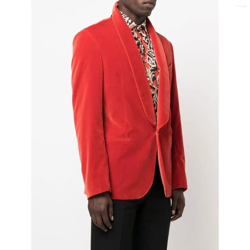 Orange Velvet Slim Fit Red Velvet Suit Mens Set Black Blazer And Pants For  Casual Fashion, Prom, And Plus Size Tuxedo Outfits From Huashengg, $91.49