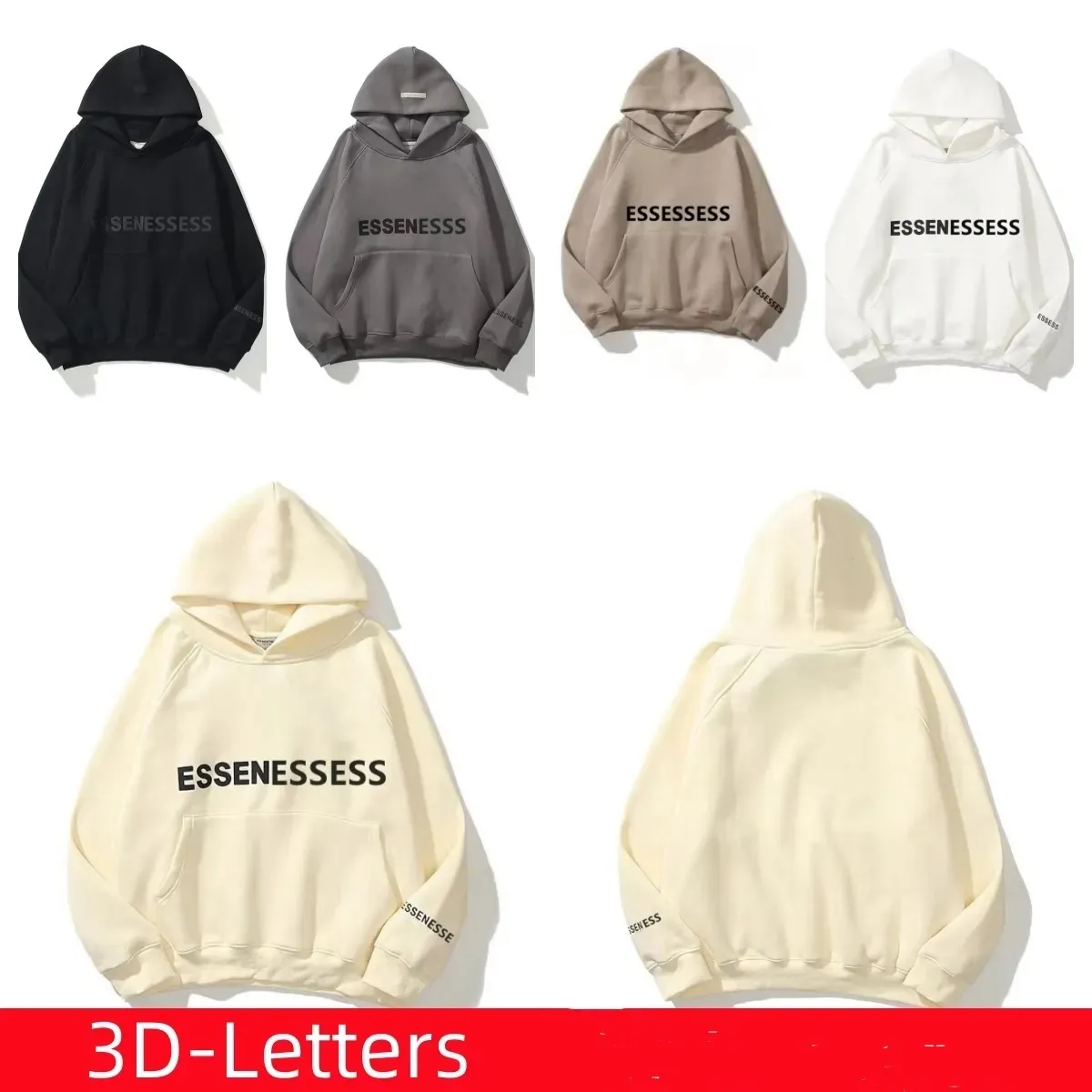 sweats à capuche designer sweats à capuche pour hommes femmes ESS Sweat à capuche en coton lettre 3D graphique sweat à capuche chaud surdimensionné y2k ensemble de sweat à capuche