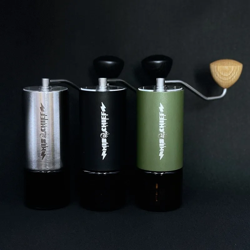 Italian Hand Crank Handground Coffee Grinder Manual Mischief M40 With High Nitrogen Steel, 7