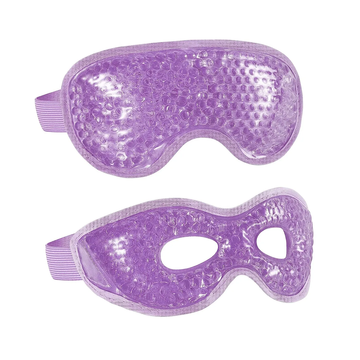 2pcsセットジェルアイマスクコールドコンプレスジェルビーズアイマスク再利用可能な冷却アイスマスク腫れのための暗い円のために