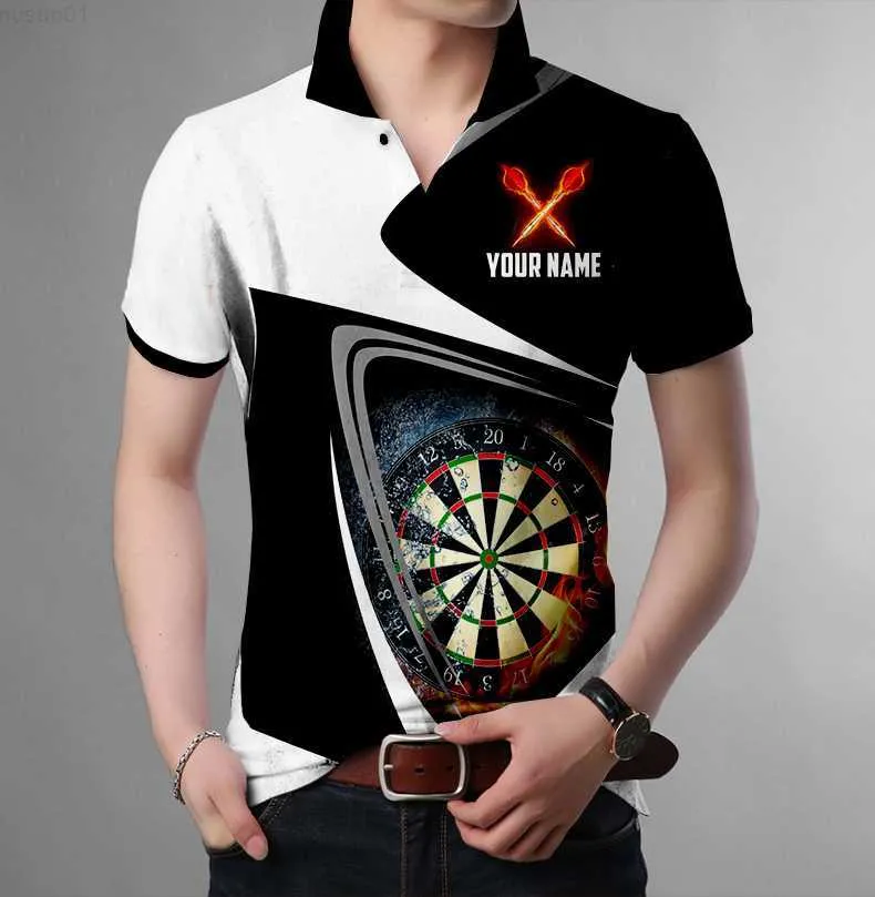 Men's T-Shirts PLstar Cosmos 3DPrint Newest Darts Player Polo Shirt Custom Name Team Funny Harajuku Streetwear Sleeveless Tees Fitness Unisex 1 L230715