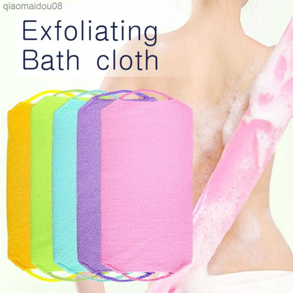 Stretchable Exfoliating Scrubber For Body, Neck, And Back Shower Bath Cloth Tool And Exfoliating