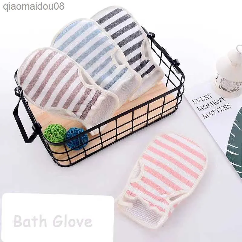 1Pcs Badezimmer Dusche Bad Handschuh Handtuch Peeling Haut Spa Massage Zurück Doppel-Seite Bade Körper Wäscher Handtuch Handschuh l230704