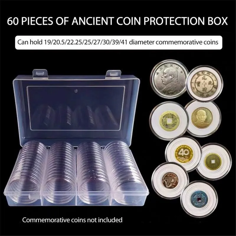 Aufbewahrungsboxen, Behälter, staubdicht, wasserdicht, transparent,  Kunststoff, Münzhalter, Bitcoin-Münzen, Sammlerstück,  Gedenkmünzen-Schutzbox