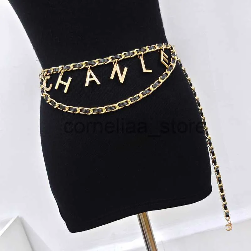 Другие модные аксессуары знаменитые бренды Ladies Metal Chain Decorment Demerament Traned Chain Classic Luxury Belt Women Designer Party J230715